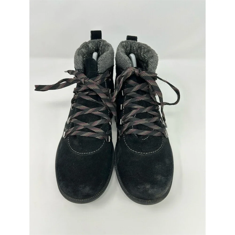 Earth Origins Womens Combat Hiker Ankle Boots Black Lace Up Lug Sole Size 11